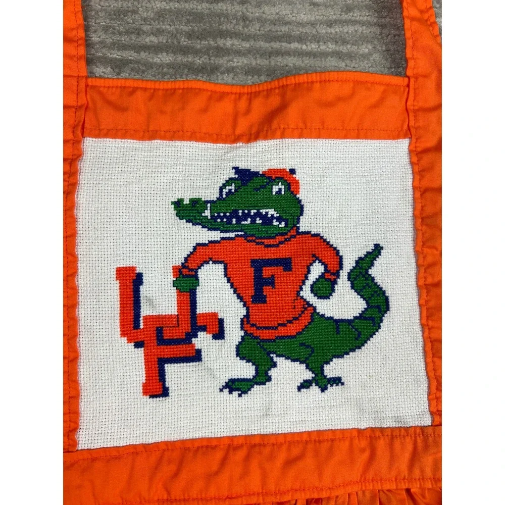 Donna Kinsey Apron Unisex One Size Orange Florida Gators Vintage Cross-stitch